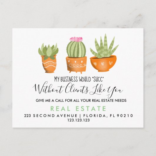 planten voor onroerend goed, zie verwijzingen aankondigingskaart (Voorkant)