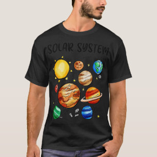 Planten voor zonnestelsel astronomische ruimtetech t-shirt