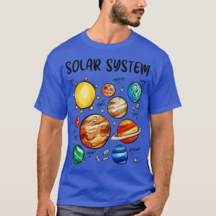Planten voor zonnestelsel astronomische ruimtetech t-shirt