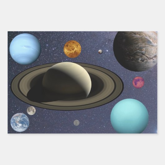 Planten voor zonnesystemen inpakpapier vel (Voorkant)