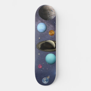Planten voor zonnesystemen persoonlijk skateboard