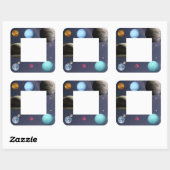 Planten voor zonnesystemen vierkante sticker (Vel)