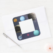 Planten voor zonnesystemen vierkante sticker (Envelop)