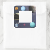 Planten voor zonnesystemen vierkante sticker (Tas)