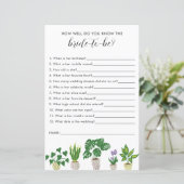 Planten Vrijgezellenfeest Game Hoe goed je weet (Staand voorkant)