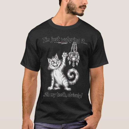 Planten Waterende Kat T-shirt (Voorkant)