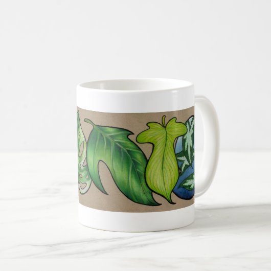 Planten Word Art Koffiemok (Voorkant rechts)