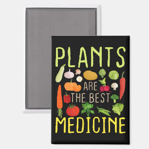 Planten Zijn De Beste Medicijn Cool Veganistisch V Magneet