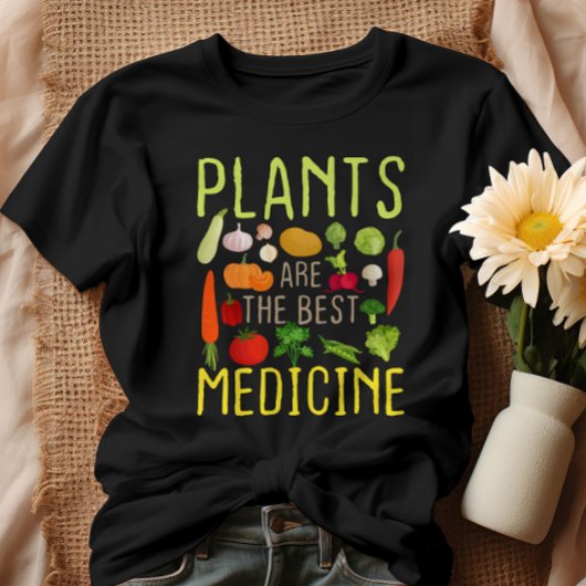Planten Zijn De Beste Medicijn Cool Veganistisch V T-shirt