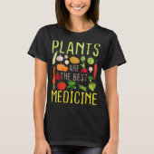 Planten Zijn De Beste Medicijn Cool Veganistisch V T-shirt (Voorkant)