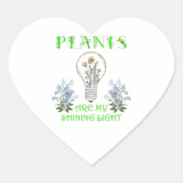 Planten zijn mijn stralende licht - voor-mij-niet- hart sticker