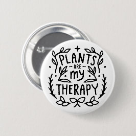 Planten zijn mijn therapie plant mam citaten ronde button 5,7 cm