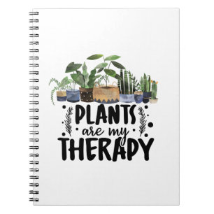 Planten zijn mijn therapie Quote Plantenliefhebber Notitieboek