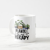 Planten zijn mijn therapiekamerplanten koffiemok (Voorkant links)