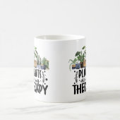 Planten zijn mijn therapiekamerplanten koffiemok (Center)