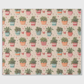 Planten zijn Vrienden grillige Potted planten Patt Cadeaupapier (Vlak)