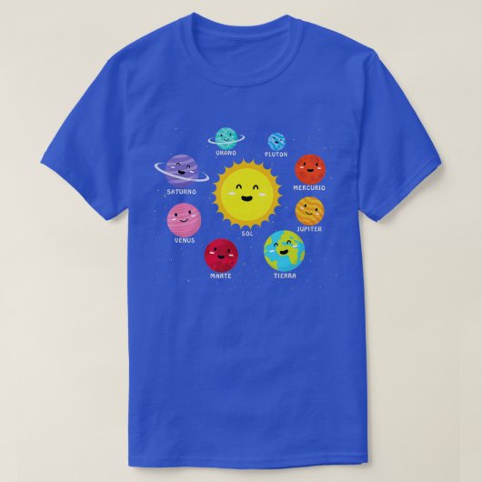 Planten - Zonnesysteemruimteastronauten - Gift T-shirt (Design voorkant)