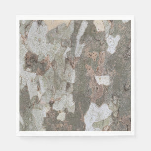 Plantenboomcamouflage ziet er uit op servetten