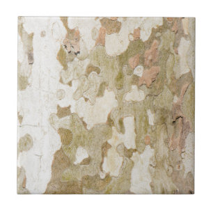 Plantenboomcamouflage ziet uit op barstpatroon tegeltje