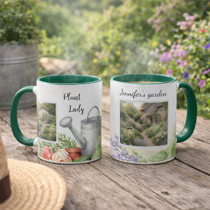 Plantendame persoonlijke tuinfoto's tuin mok