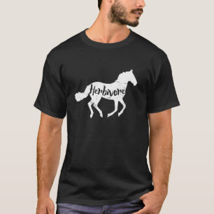 Plantenetende Paard Dier Afbeelding Ga Vegan Afbee T-shirt