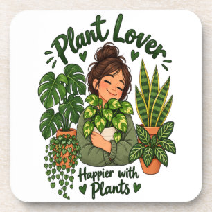 Plantenliefhebber – Gelukkiger met Planten Mooie K Bier Onderzetter