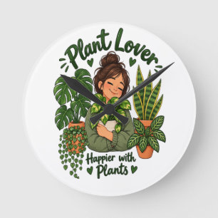 Plantenliefhebber – Gelukkiger met Planten Mooie K Ronde Klok