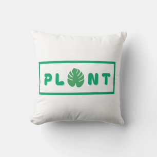 plantenliefhebber met een groen hart kussen