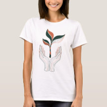 Plantenliefhebber T-shirt | Minimalistische Earth