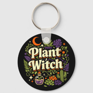 Plantenliefhebber tuinieren halloween plant heks sleutelhanger