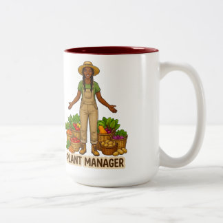 Plantenmanager Zwarte Vrouw Tweekleurige Koffiemok