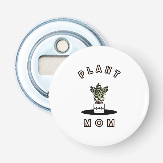 Plantenmoeder Button Flesopener (Voorkant)