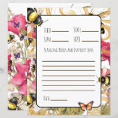 Plantennotities en instructies voor voorjaarszaden (Voorkant / Achterkant)