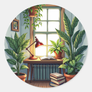 PlantenOuders Leeshoek - Gezellige Sfeer Ronde Sticker