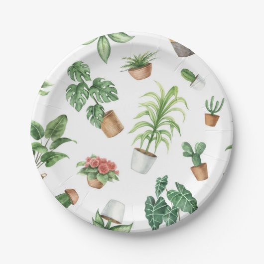 Plantenpatroon Papieren Bordje (Voorkant)