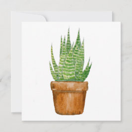 Plantenpot - platte wenskaart kaart