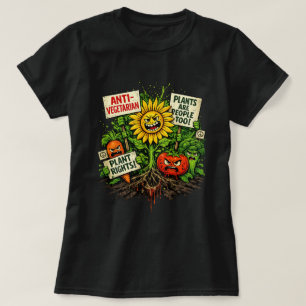Plantenrechten Protest – Boze Groente Revolutie T-shirt