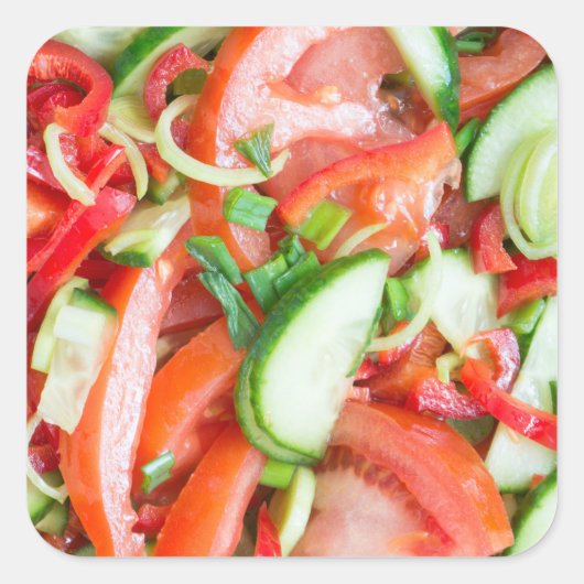 Plantensalade Vierkante Sticker (Voorkant)