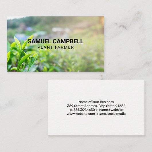 Plantenveld Visitekaartje (Voorkant / Achterkant)
