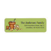 Planter Pots Gardening Scene Return Address Labels (Voorkant)