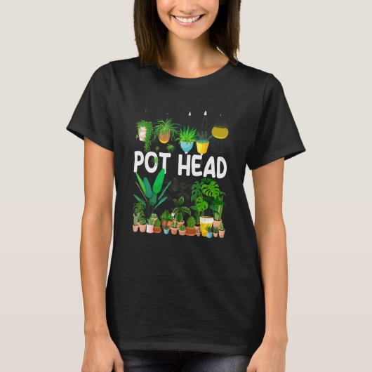 Planterpot hoofd Planten Bloem Outdoor Bloem Plan T-shirt (Voorkant)