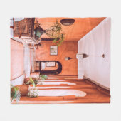 PLANTERS MET PLANT NAAR RUGRUIMTE BINNENKANT FLEECE DEKEN (Voorkant (Horizontaal))