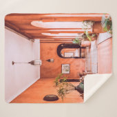 PLANTERS MET PLANT NAAR RUGRUIMTE BINNENKANT SHERPA DEKEN (Voorkant (horizontaal))