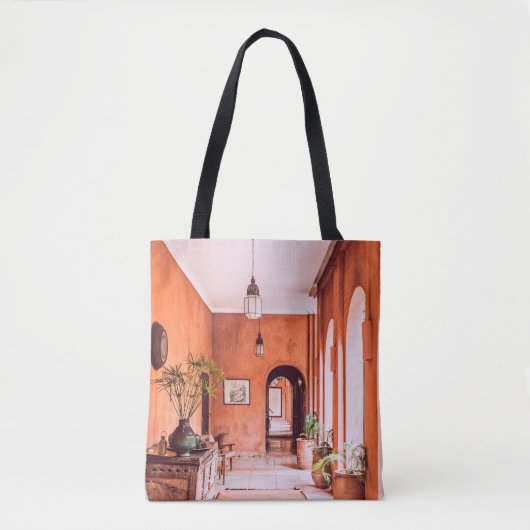 PLANTERS MET PLANT NAAR RUGRUIMTE BINNENKANT TOTE BAG (Voorkant)
