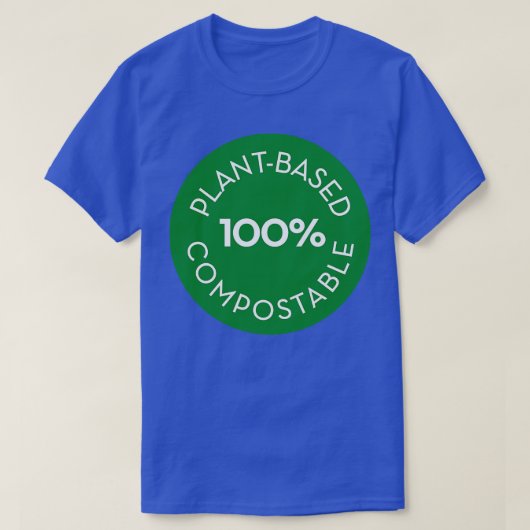 Plantgebaseerde 100 composteerbare cirkel t-shirt (Design voorkant)