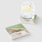 Planthagedis Stenen Onderzetter (Zijkant)