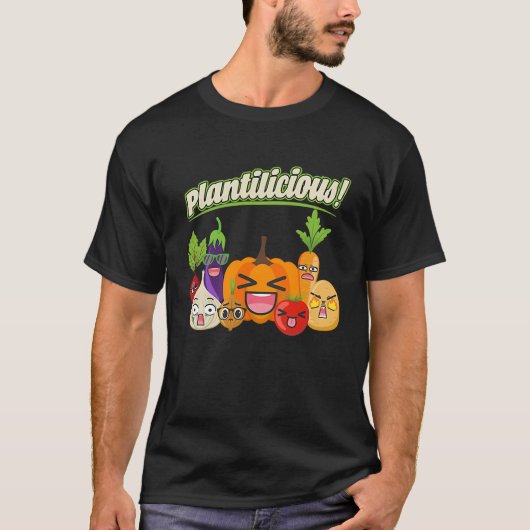 Plantilicious Vegetables Ironic Hobby Gardening Qu T-shirt (Voorkant)