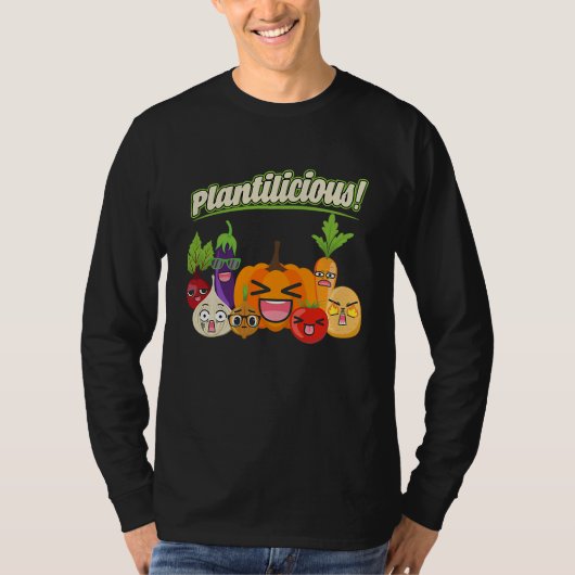 Plantilicious Vegetables Ironic Hobby Gardening Qu T-shirt (Voorkant)