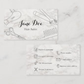 Plantilla de tarjeta de visita Haarstyliste Visitekaartje (Voorkant / Achterkant)