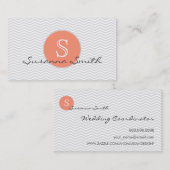 Plantilla de tarjeta elegante monograma visitekaartje (Voorkant / Achterkant)